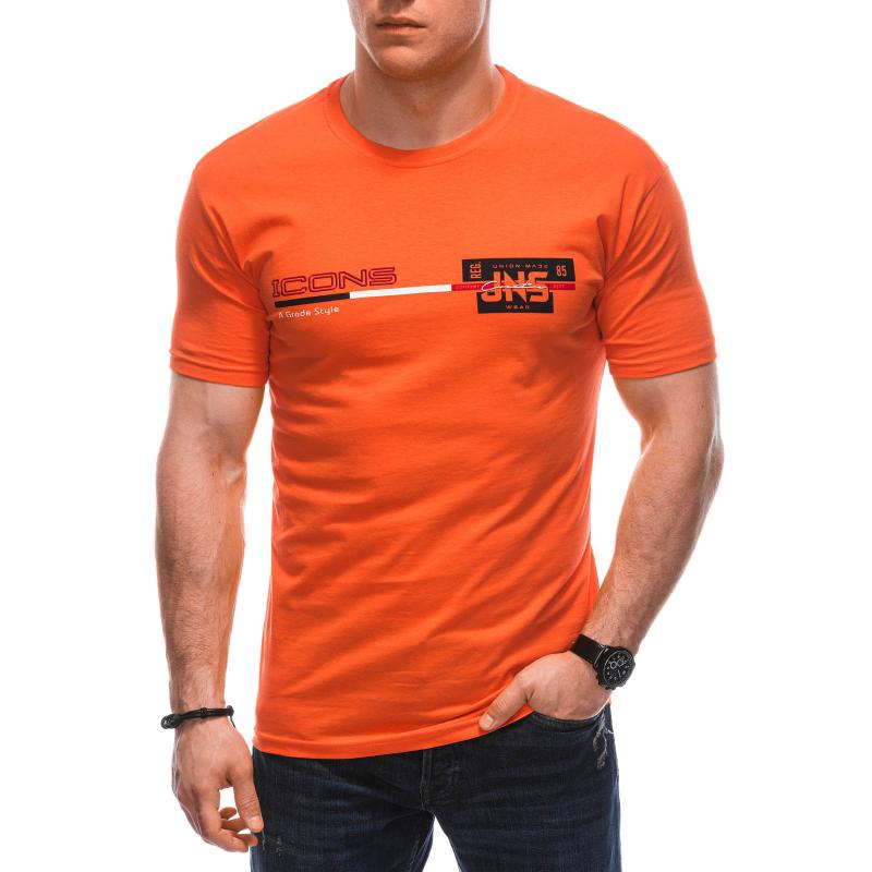 Pánské tričko s potiskem S1715 oranžová