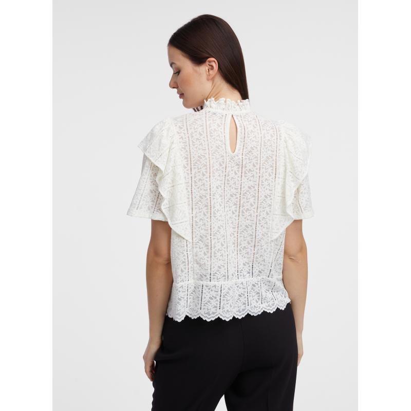Bílá dámská krajková halenka
