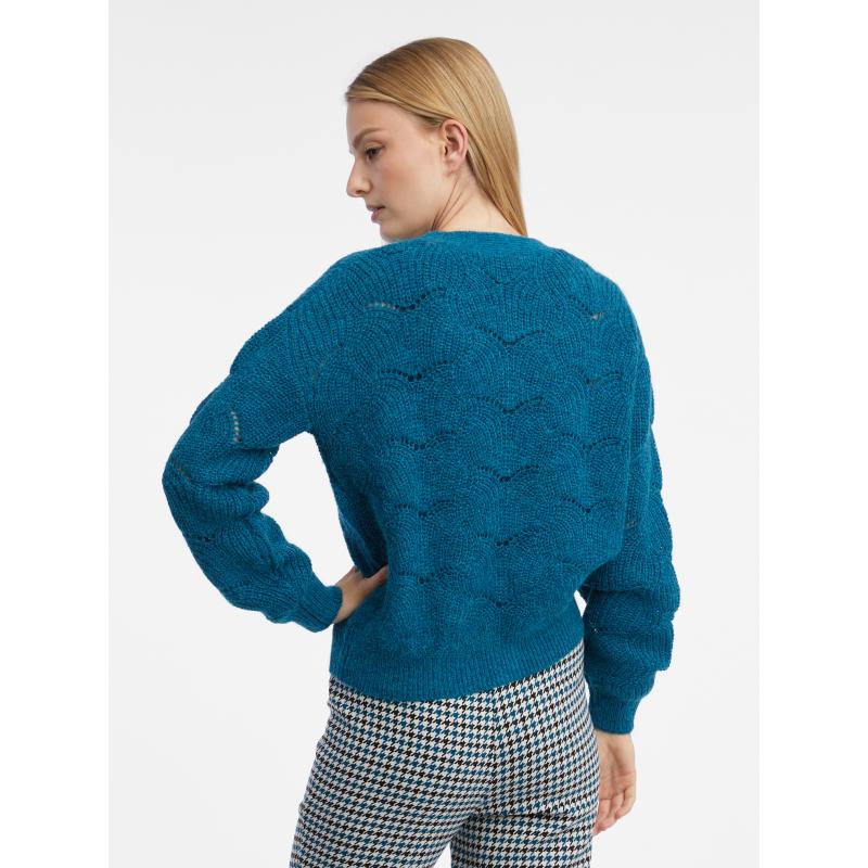 Modrý dámsky sveter
