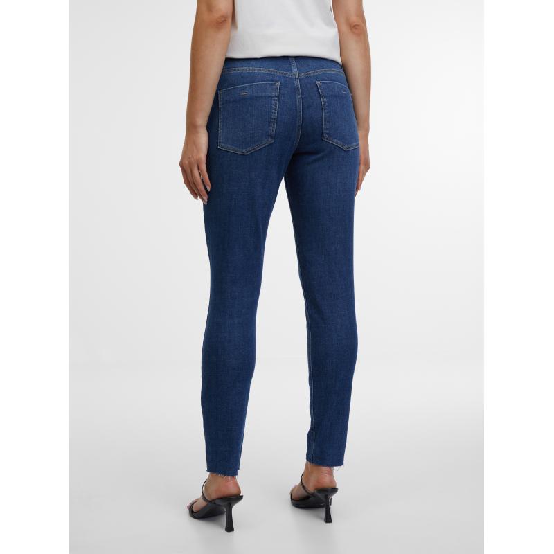 Tmavě modré dámské skinny fit džíny