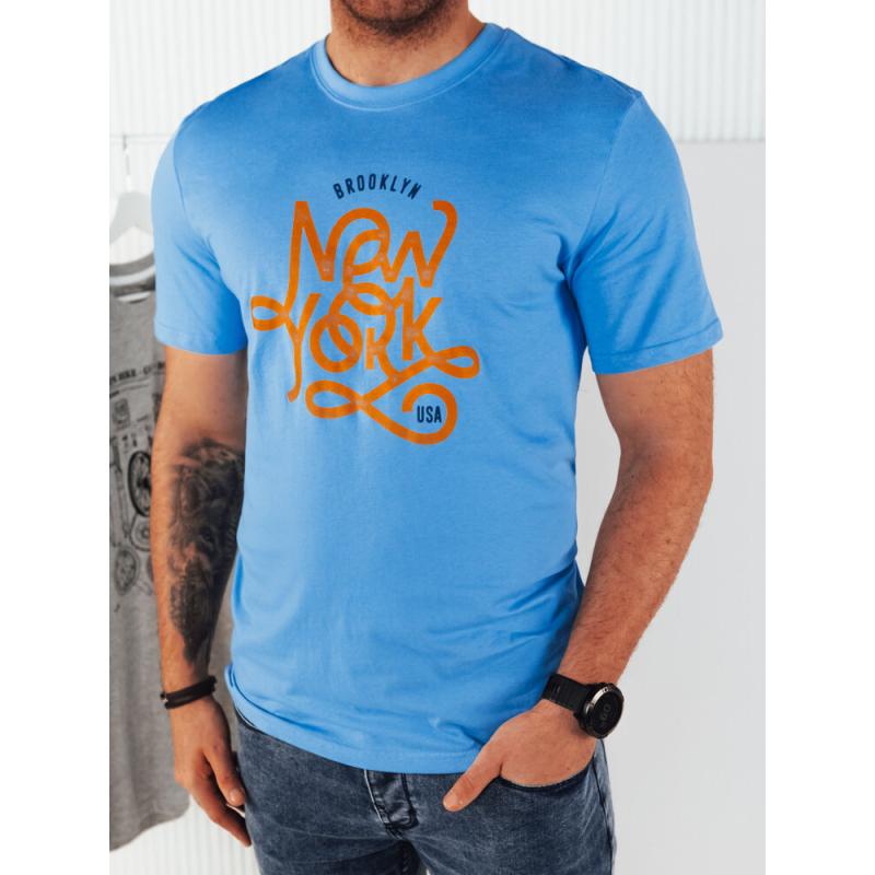Pánské tričko s potiskem KIK modré