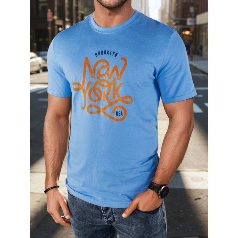 Pánské tričko s potiskem KIK modré