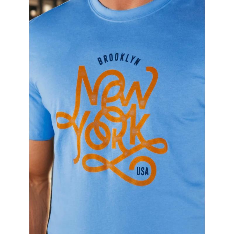 Pánské tričko s potiskem KIK modré