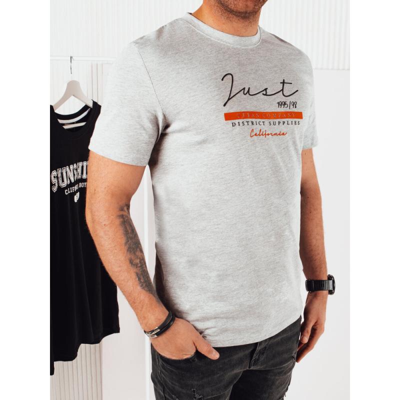 Pánske tričko s potlačou KIK sivá