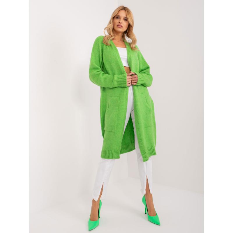 Női oversize pulóver világos zöld
