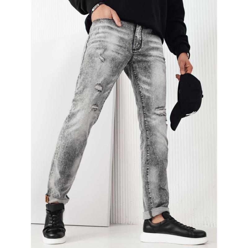 Pánské džínové kalhoty šedé