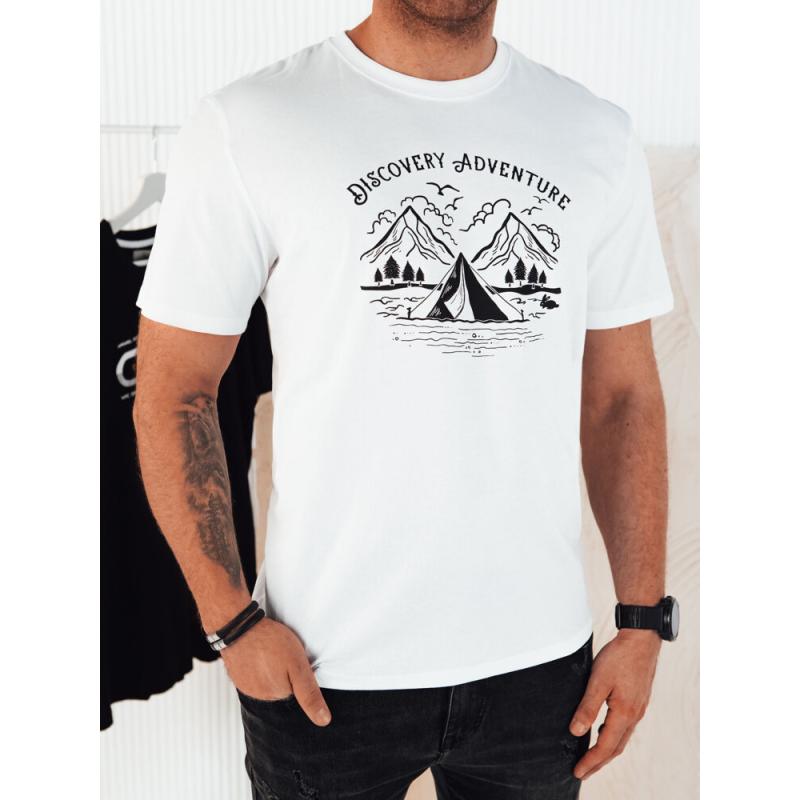 Pánske tričko s potlačou biele