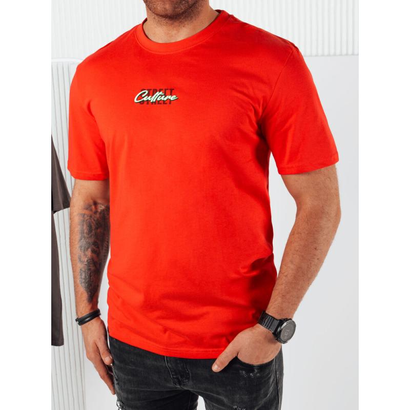 Pánské tričko s potiskem oranžové