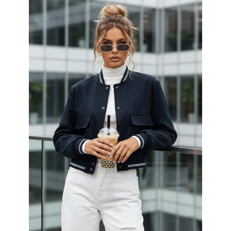 Dámska bunda bomber CHOMP tmavomodrá