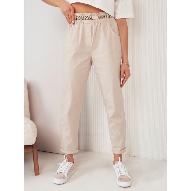 Női szövetnadrág ERLON világos bézs