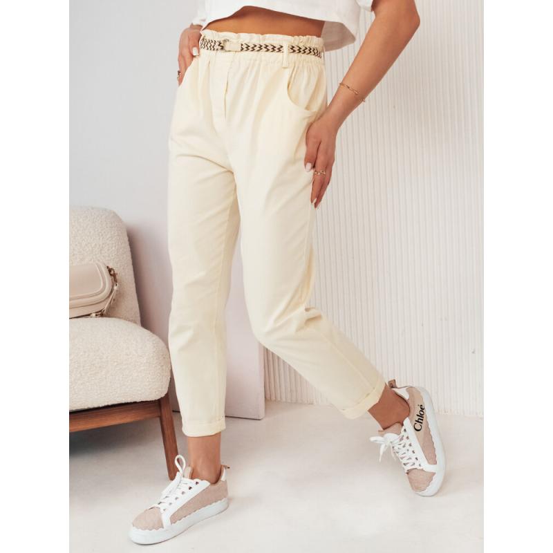 Dámské kalhoty z látky ERLON žluté