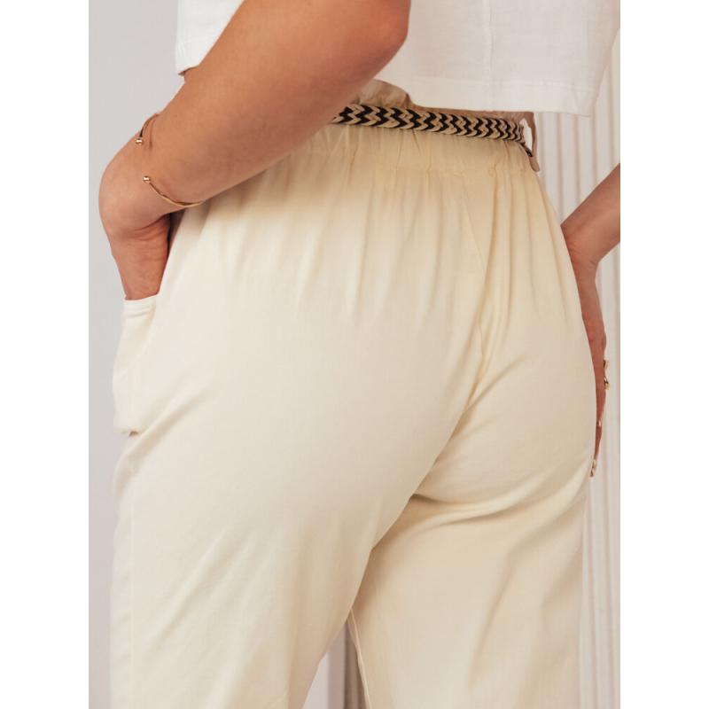 Dámské kalhoty z látky ERLON žluté