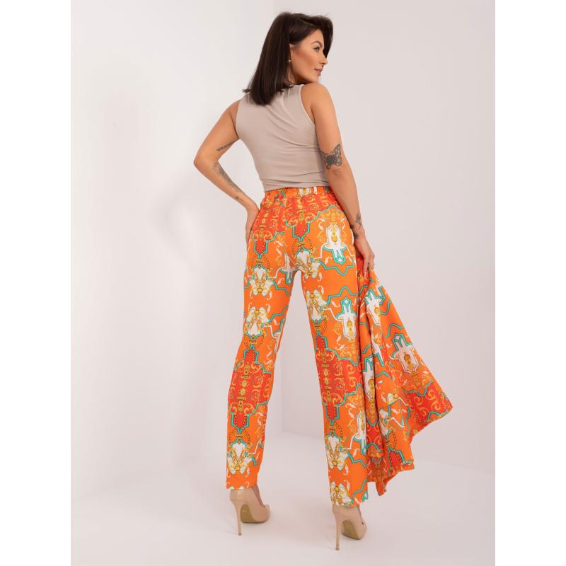 Női nyomtatott szett narancssárga