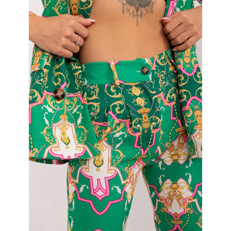 Női szett gombos nadrággal zöld