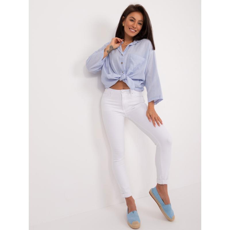 Dámské kalhoty džínové bílé