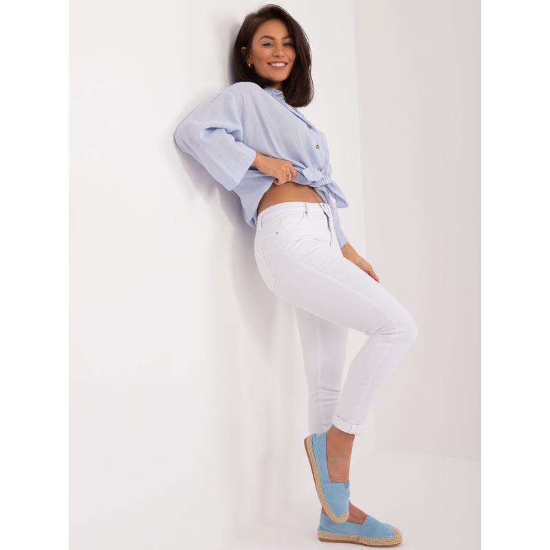 Dámské kalhoty džínové bílé