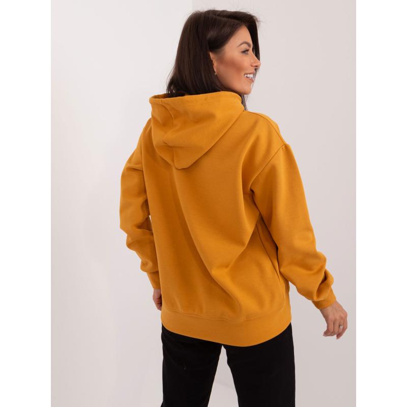 Dámská mikina s manžetami hořčicová 