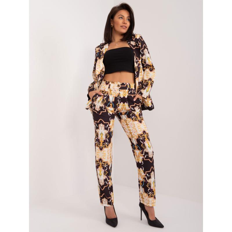 Női kétmellényes kabát szett fekete