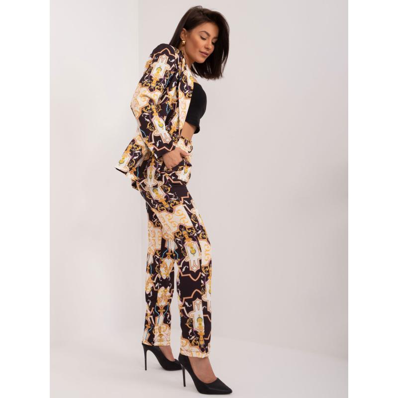 Női kétmellényes kabát szett fekete