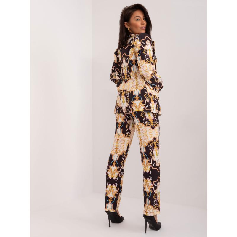 Női kétmellényes kabát szett fekete