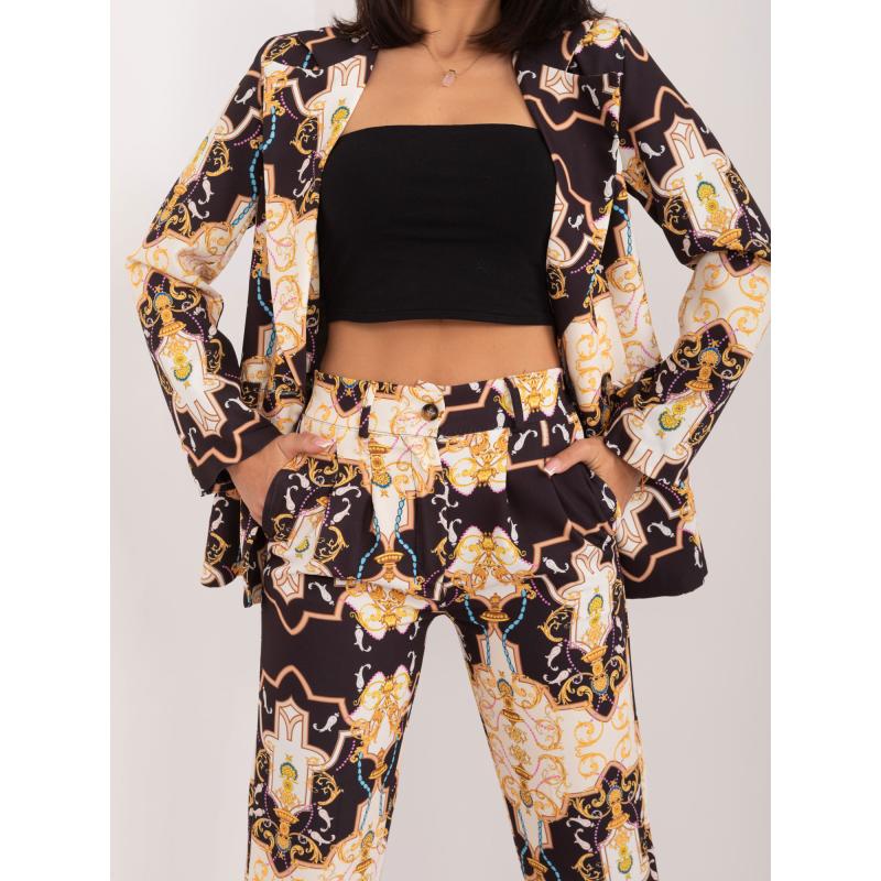 Női kétmellényes kabát szett fekete