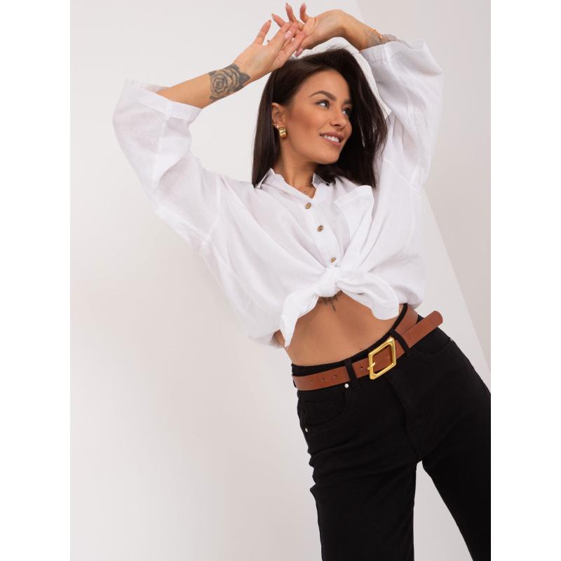 Dámské kalhoty džínové fit s páskem černé 