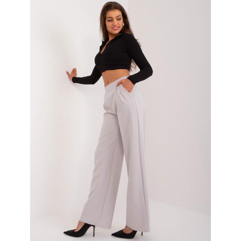 Női nadrág RUE PARIS világosszürke