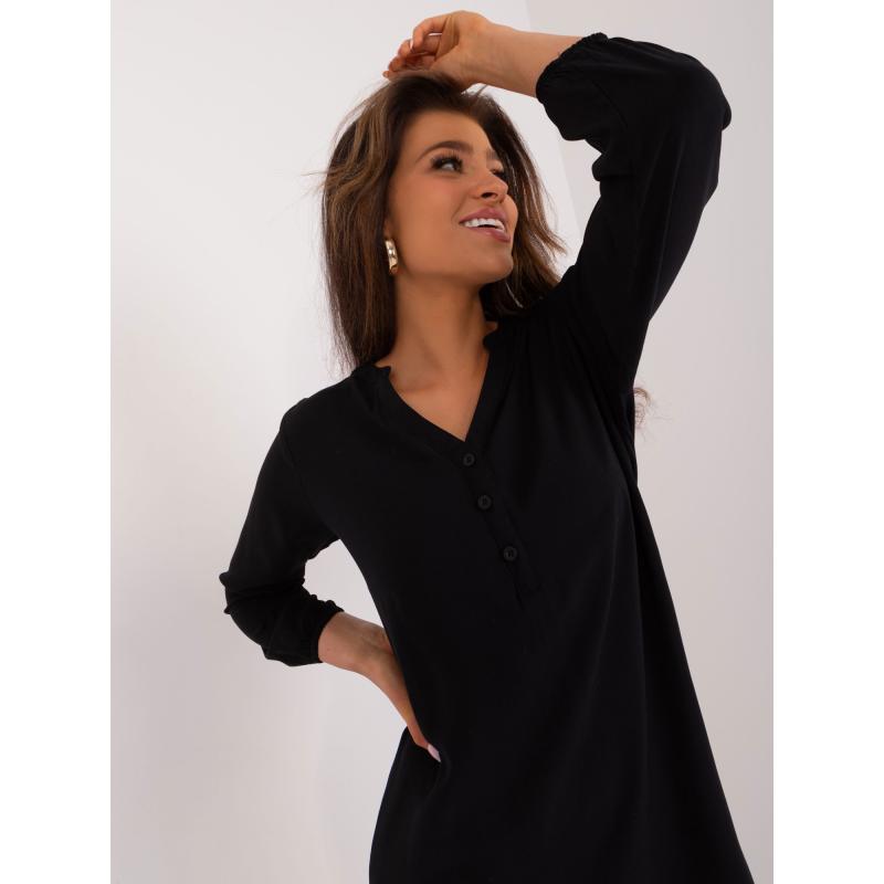 Dámské šaty z viskózy SUBLEVEL černé