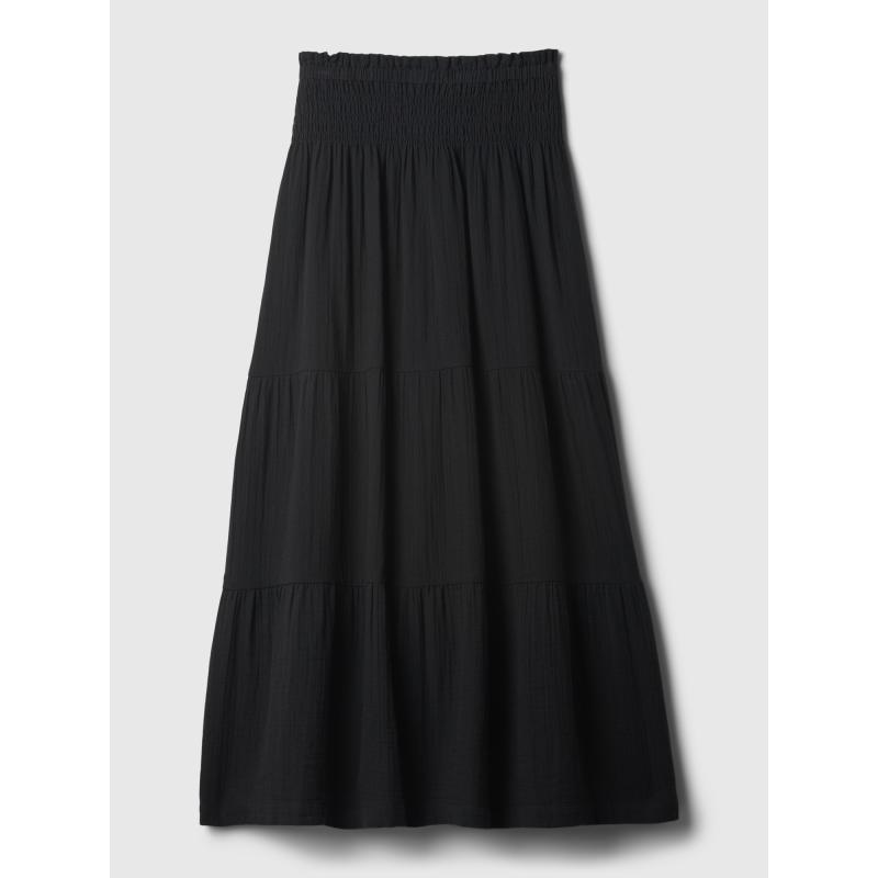 Mušelínová maxi sukňa