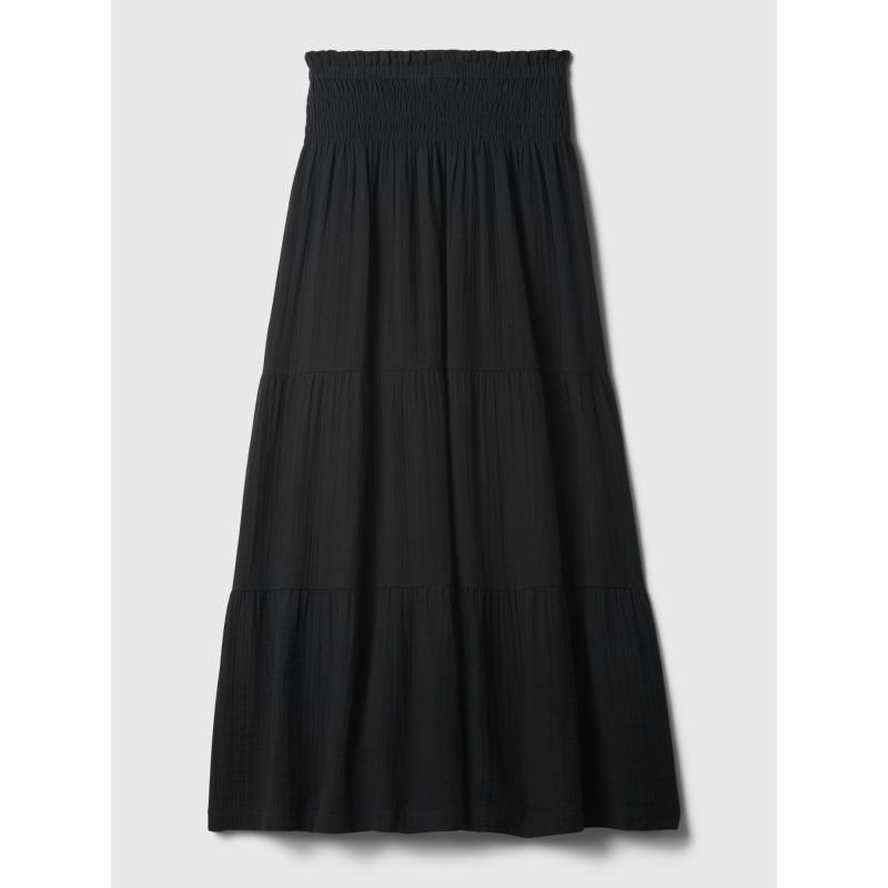 Mušelínová maxi sukňa