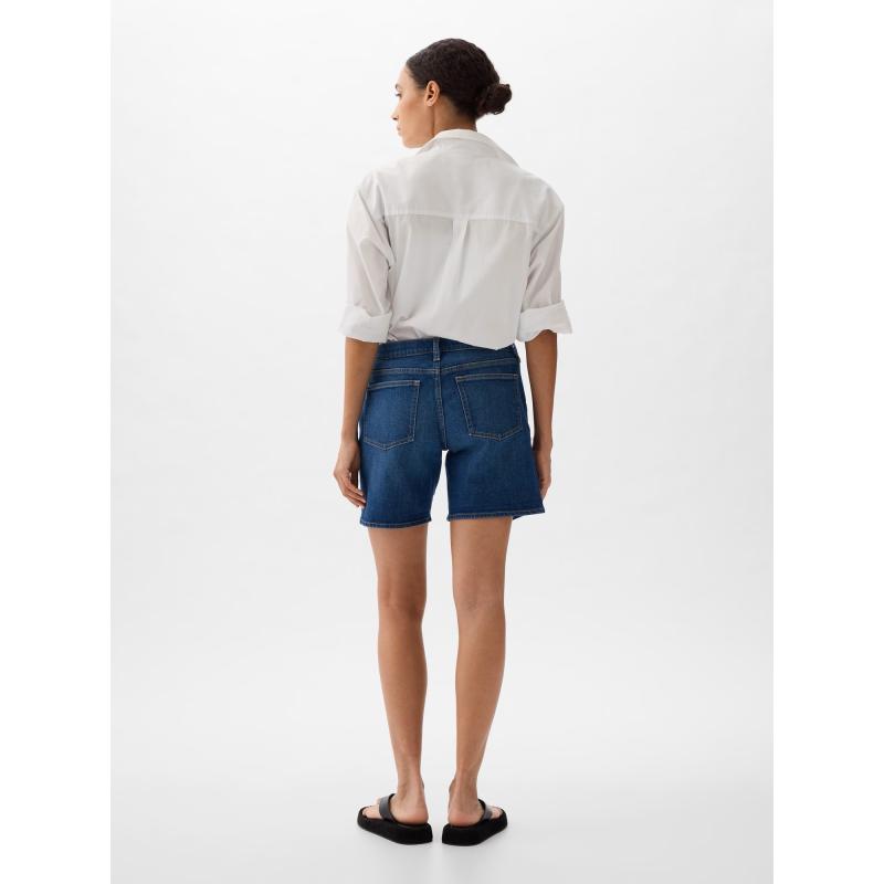 Džínsové šortky so stredným vzrastom