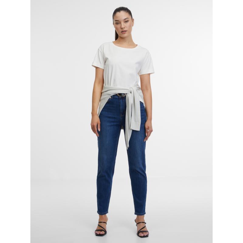 Krémové dámské tričko