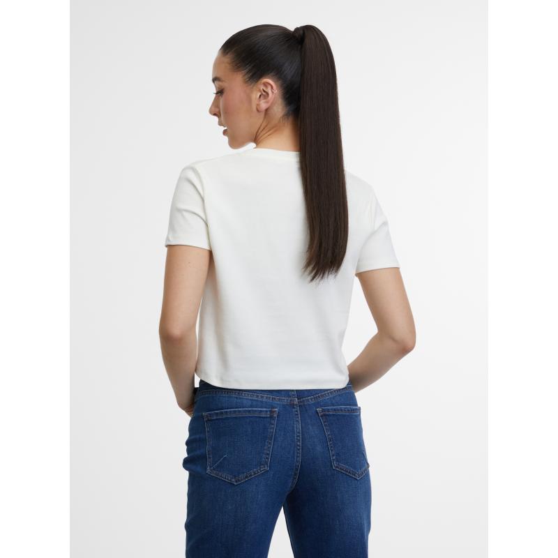 Krémové dámské tričko