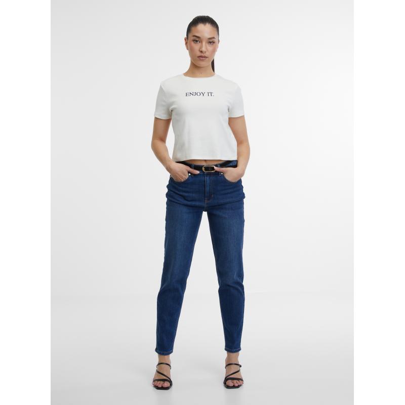 Krémové dámské tričko