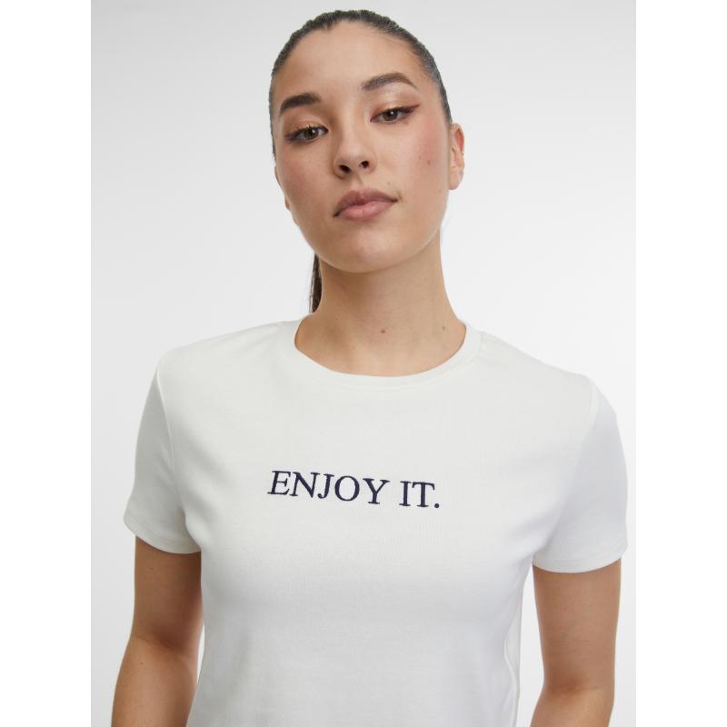 Krémové dámské tričko