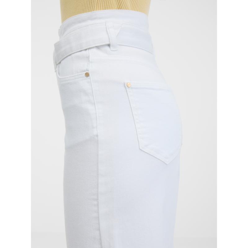 Fehér női széles farmer