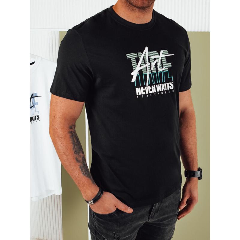 Férfi nyomtatott póló MIRA fekete