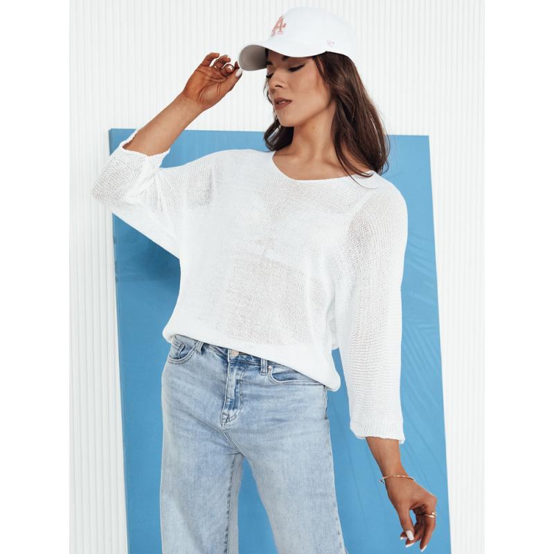 Női áttört pulóver ANNIS ecru