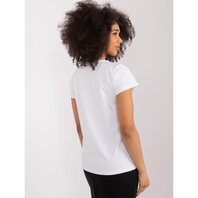 Dámské tričko s flitry BASIC FEEL GOOD bílé 