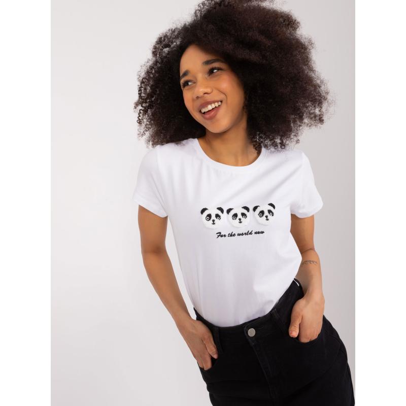 Dámské tričko s nášivkou BASIC FEEL GOOD bílé 