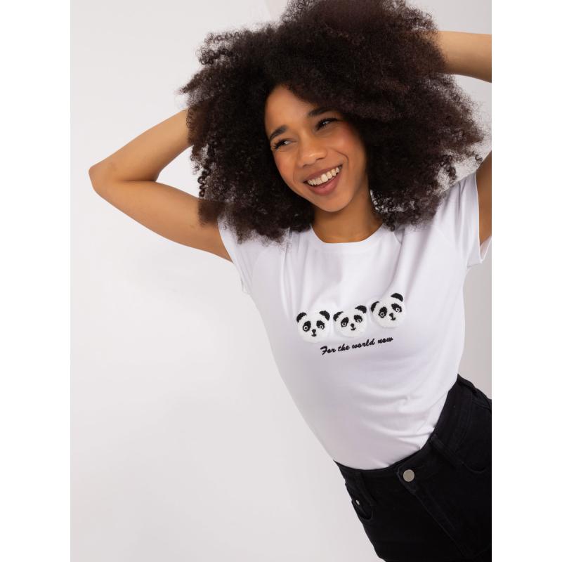 Dámské tričko s nášivkou BASIC FEEL GOOD bílé 