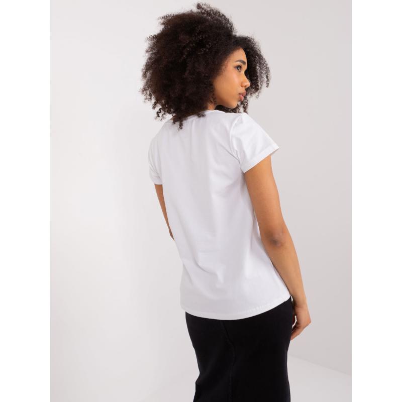 Dámské tričko s nášivkou BASIC FEEL GOOD bílé 