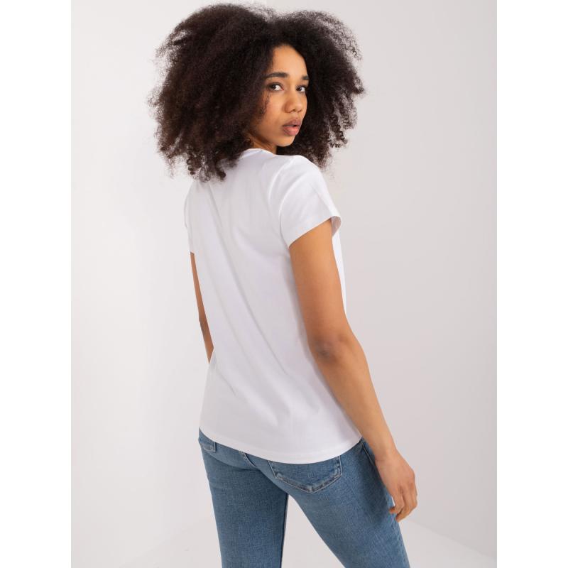 Dámské tričko s potiskem BASIC FEEL GOOD bílé 