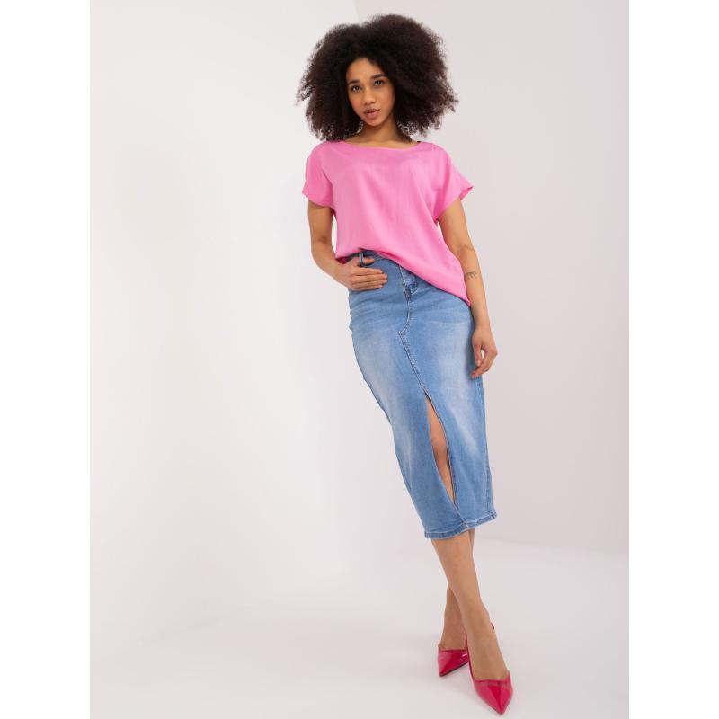 Dámská halenka s krátkým rukávem SUBLEVEL růžová 