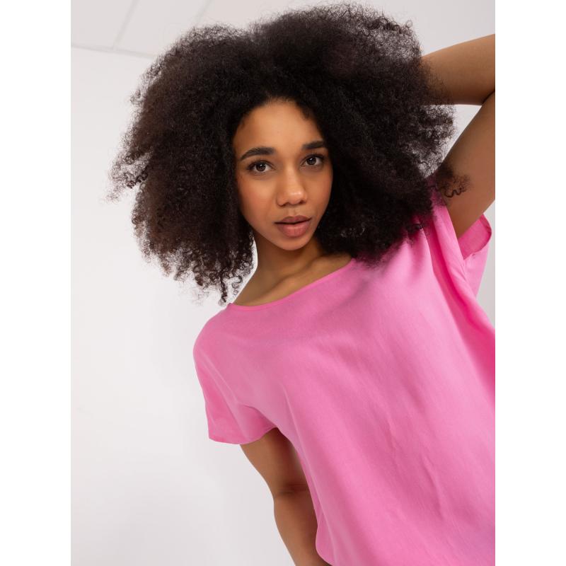 Dámská halenka s krátkým rukávem SUBLEVEL růžová 