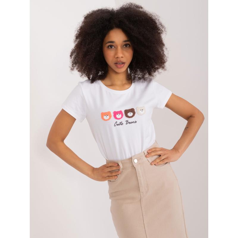 Dámské tričko s medvídky BASIC FEEL GOOD bílé 