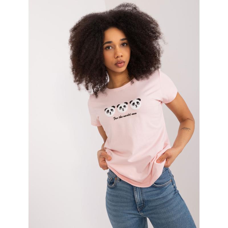 Női póló BASIC FEEL GOOD világos rózsaszínű
