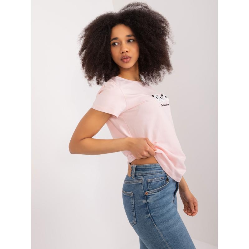 Női póló BASIC FEEL GOOD világos rózsaszínű