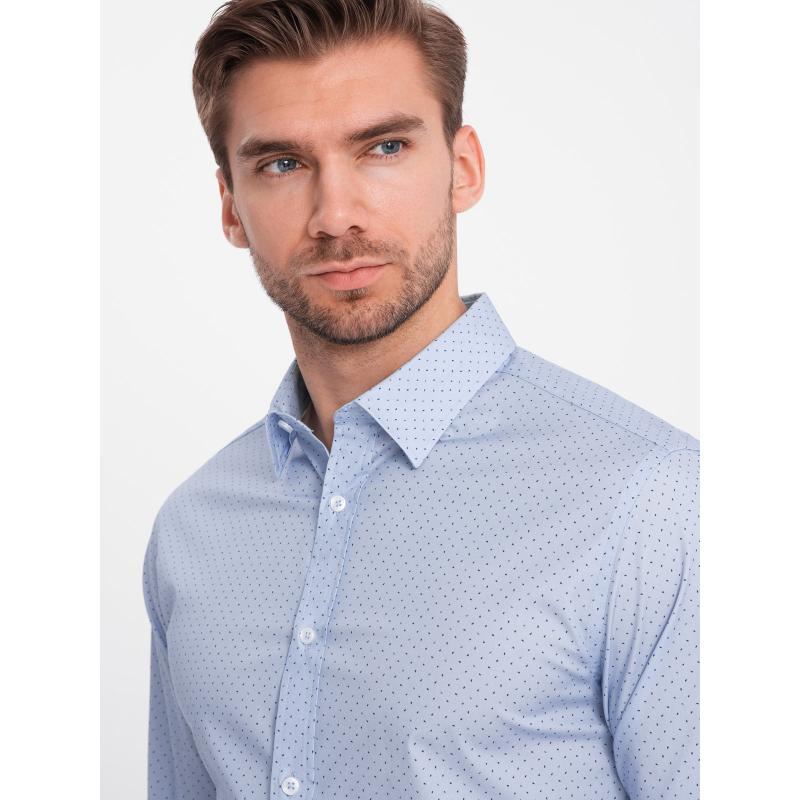 Pánska bavlnená košeľa REGULAR FIT svetlomodrá
