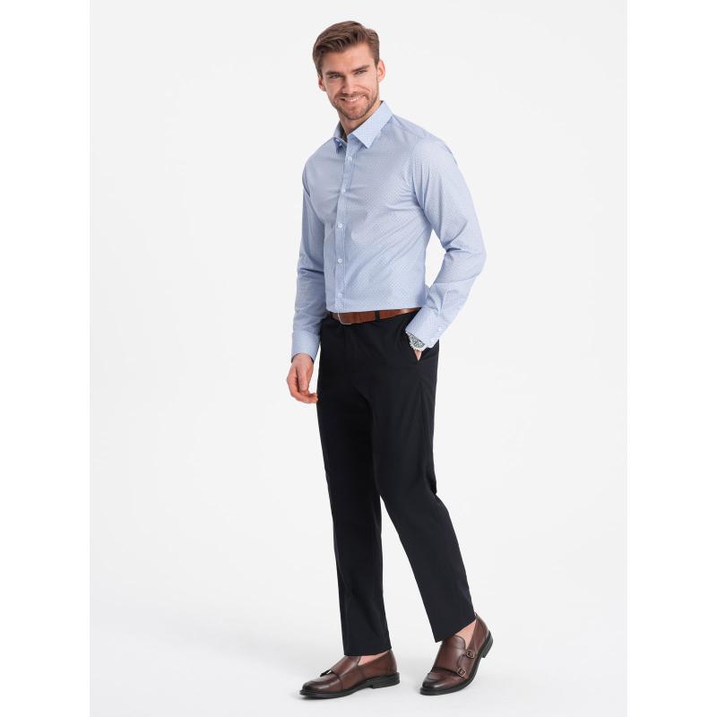 Pánska bavlnená košeľa REGULAR FIT svetlomodrá